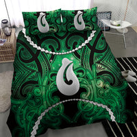 Maori Matariki Hei Matau Kakariki Bedding Set Maori Kowhaiwhai Pattern Galaxy