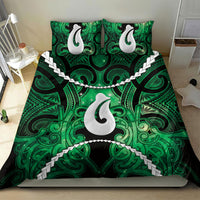 Maori Matariki Hei Matau Kakariki Bedding Set Maori Kowhaiwhai Pattern Galaxy