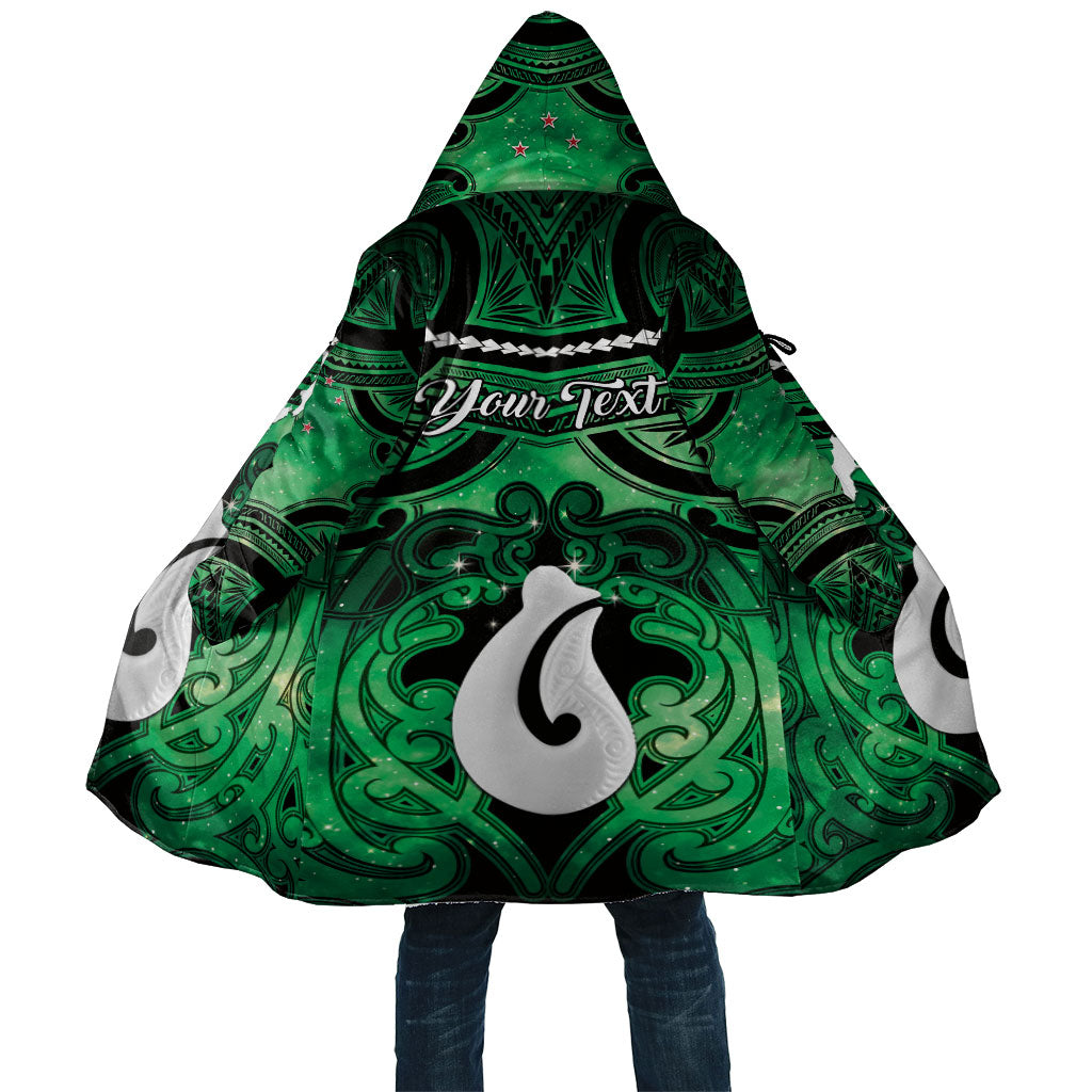 Personalised Maori Matariki Hei Matau Kakariki Cloak Maori Kowhaiwhai Pattern Galaxy LT01 Unisex Green - Polynesian Pride