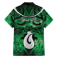 Personalised Maori Matariki Hei Matau Kakariki Family Matching Short Sleeve Bodycon Dress and Hawaiian Shirt Maori Kowhaiwhai Pattern Galaxy LT01 - Polynesian Pride