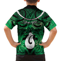 Personalised Maori Matariki Hei Matau Kakariki Hawaiian Shirt Maori Kowhaiwhai Pattern Galaxy