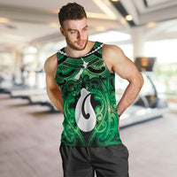 Personalised Maori Matariki Hei Matau Kakariki Men Tank Top Maori Kowhaiwhai Pattern Galaxy