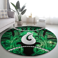 Maori Matariki Hei Matau Kakariki Round Carpet Maori Kowhaiwhai Pattern Galaxy