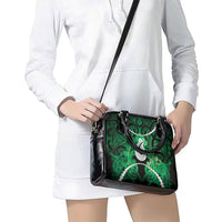 Maori Matariki Hei Matau Kakariki Shoulder Handbag Maori Kowhaiwhai Pattern Galaxy LT01 - Polynesian Pride
