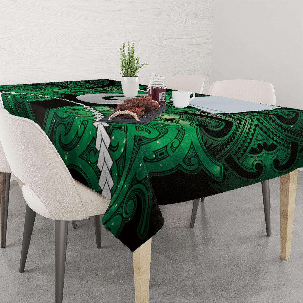 Maori Matariki Hei Matau Kakariki Tablecloth Maori Kowhaiwhai Pattern Galaxy