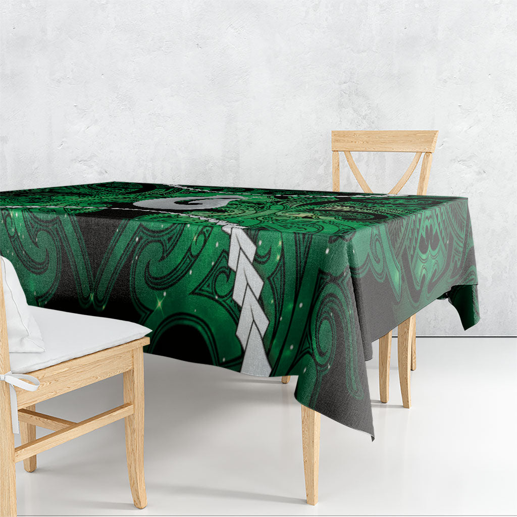 Maori Matariki Hei Matau Kakariki Tablecloth Maori Kowhaiwhai Pattern Galaxy