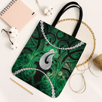 Maori Matariki Hei Matau Kakariki Tote Bag Maori Kowhaiwhai Pattern Galaxy
