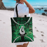 Maori Matariki Hei Matau Kakariki Tote Bag Maori Kowhaiwhai Pattern Galaxy