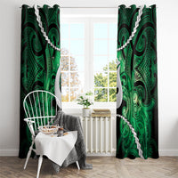 Maori Matariki Hei Matau Kakariki Window Curtain Maori Kowhaiwhai Pattern Galaxy