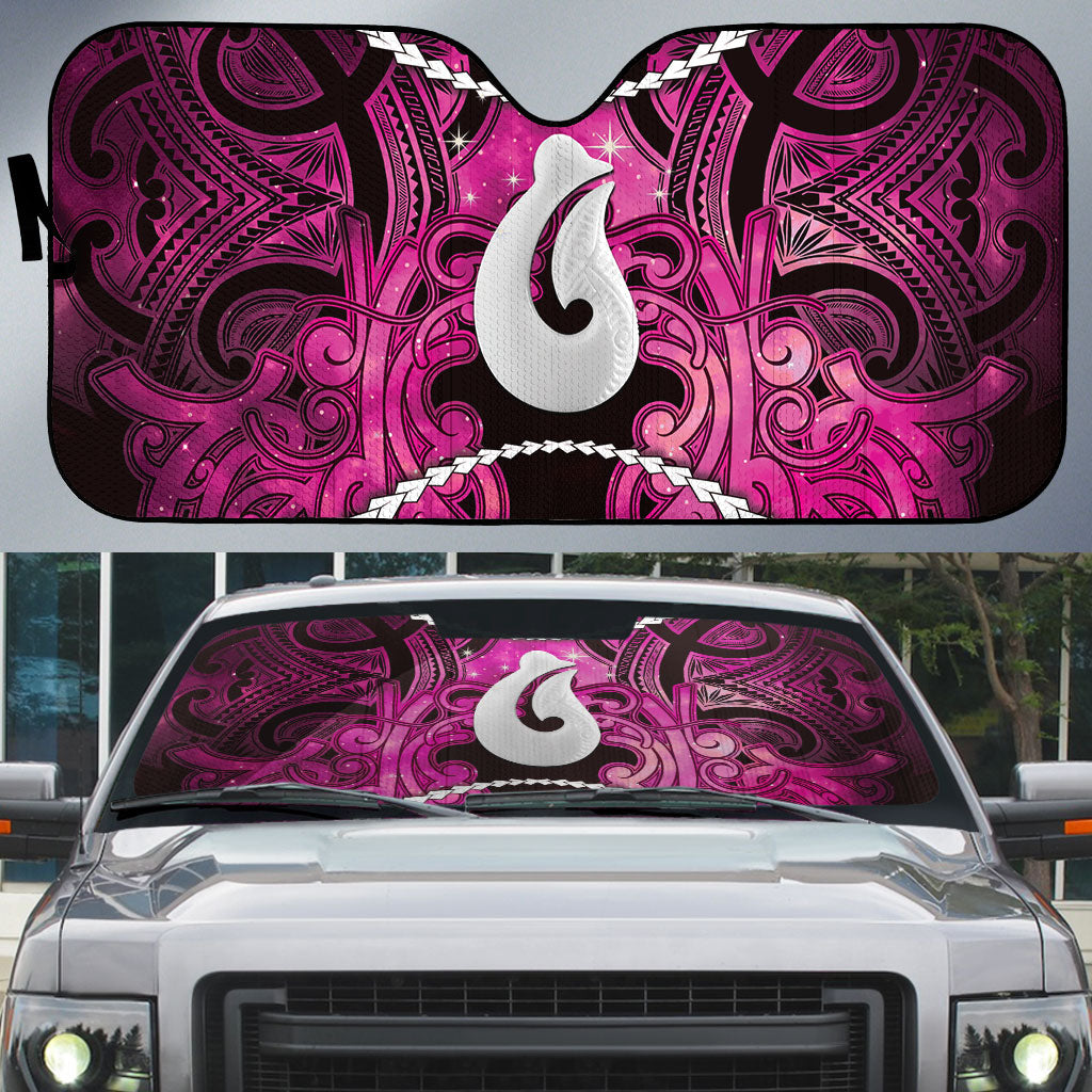 Maori Matariki Hei Matau Mawhero Auto Sun Shade Maori Kowhaiwhai Pattern Galaxy