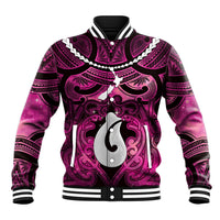 Personalised Maori Matariki Hei Matau Mawhero Baseball Jacket Maori Kowhaiwhai Pattern Galaxy