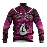 Personalised Maori Matariki Hei Matau Mawhero Baseball Jacket Maori Kowhaiwhai Pattern Galaxy