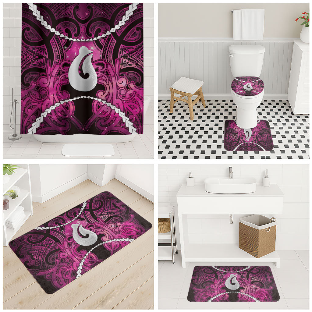 Maori Matariki Hei Matau Mawhero Bathroom Set Maori Kowhaiwhai Pattern Galaxy
