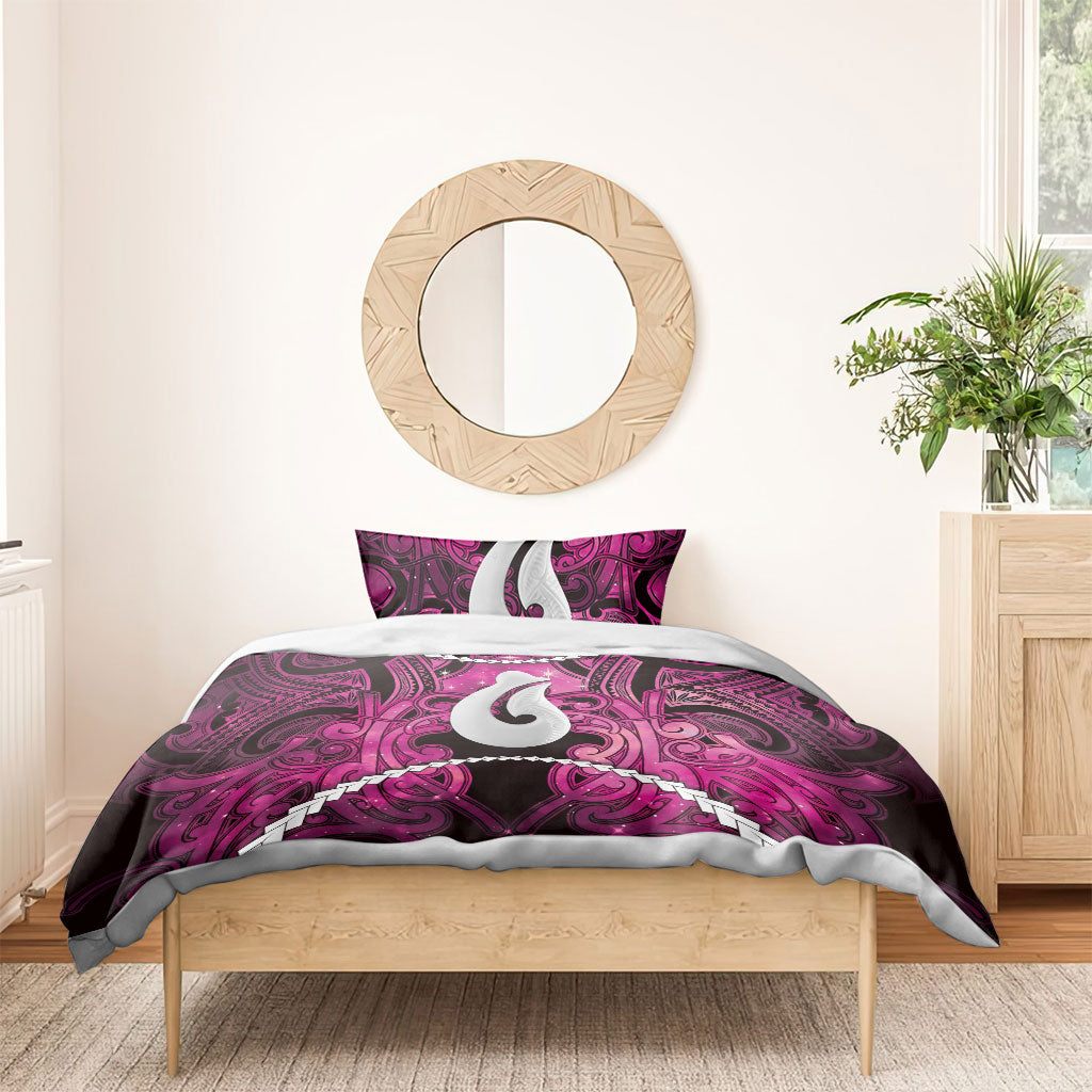 Maori Matariki Hei Matau Mawhero Bedding Set Maori Kowhaiwhai Pattern Galaxy