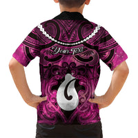 Personalised Maori Matariki Hei Matau Mawhero Family Matching Long Sleeve Bodycon Dress and Hawaiian Shirt Maori Kowhaiwhai Pattern Galaxy LT01 - Polynesian Pride