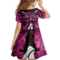 Personalised Maori Matariki Hei Matau Mawhero Family Matching Off Shoulder Maxi Dress and Hawaiian Shirt Maori Kowhaiwhai Pattern Galaxy LT01 - Polynesian Pride