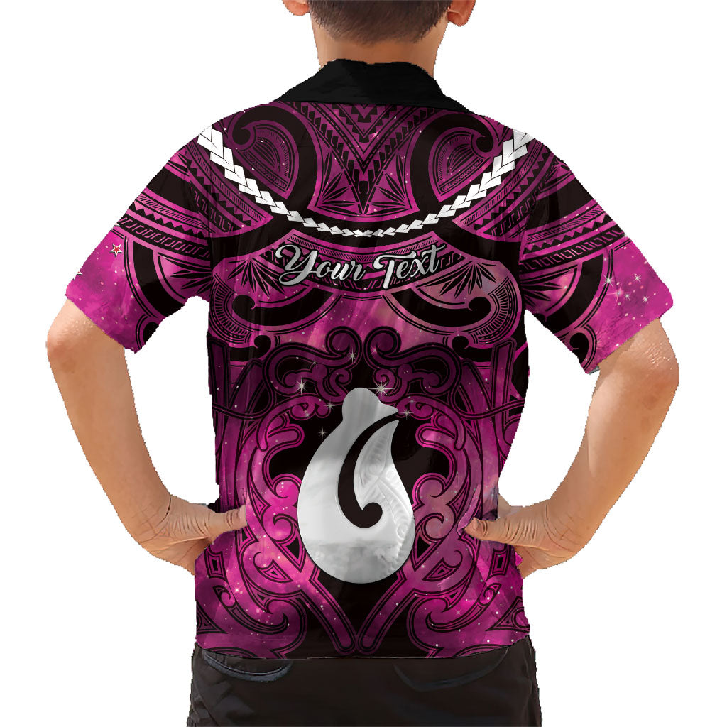 Personalised Maori Matariki Hei Matau Mawhero Family Matching Summer Maxi Dress and Hawaiian Shirt Maori Kowhaiwhai Pattern Galaxy LT01 - Polynesian Pride