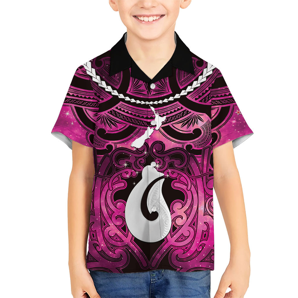 Personalised Maori Matariki Hei Matau Mawhero Hawaiian Shirt Maori Kowhaiwhai Pattern Galaxy