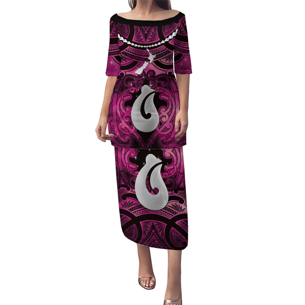 Personalised Maori Matariki Hei Matau Mawhero Puletasi Maori Kowhaiwhai Pattern Galaxy