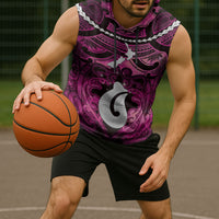 Personalised Maori Matariki Hei Matau Mawhero Sleeveless Hoodie Maori Kowhaiwhai Pattern Galaxy LT01 - Polynesian Pride