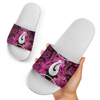 Maori Matariki Hei Matau Mawhero Slide Sandals Maori Kowhaiwhai Pattern Galaxy LT01 - Polynesian Pride