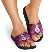 Maori Matariki Hei Matau Mawhero Slide Sandals Maori Kowhaiwhai Pattern Galaxy LT01 - Polynesian Pride
