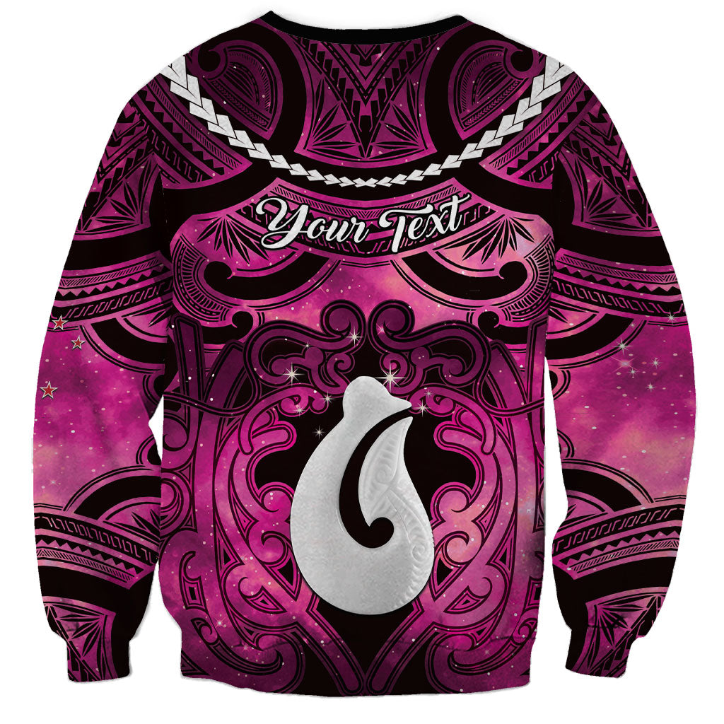Personalised Maori Matariki Hei Matau Mawhero Sweatshirt Maori Kowhaiwhai Pattern Galaxy LT01 - Polynesian Pride