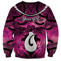 Personalised Maori Matariki Hei Matau Mawhero Sweatshirt Maori Kowhaiwhai Pattern Galaxy LT01 - Polynesian Pride