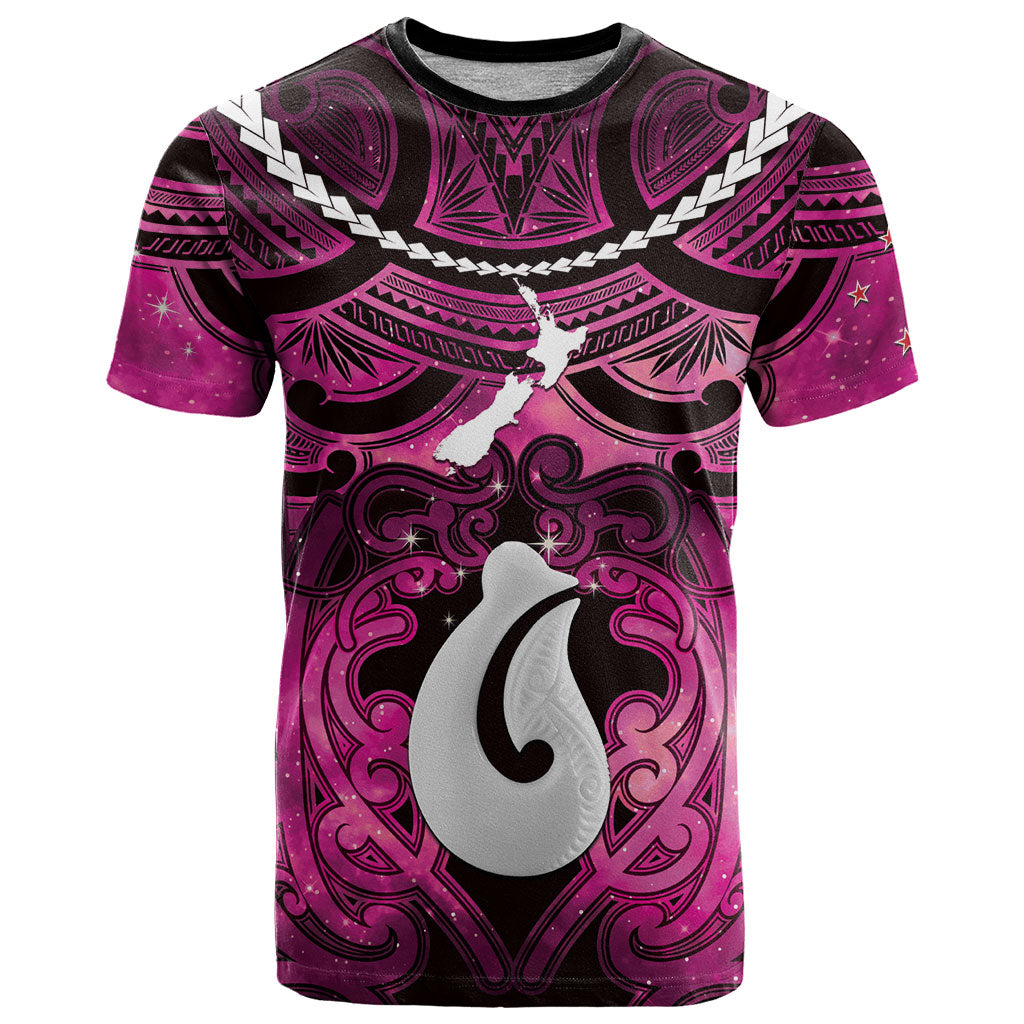 Personalised Maori Matariki Hei Matau Mawhero T Shirt Maori Kowhaiwhai Pattern Galaxy