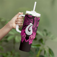 Personalised Maori Matariki Hei Matau Mawhero Tumbler With Handle Maori Kowhaiwhai Pattern Galaxy