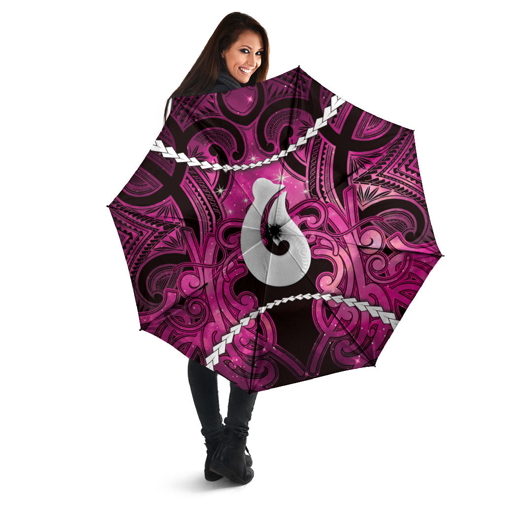 Maori Matariki Hei Matau Mawhero Umbrella Maori Kowhaiwhai Pattern Galaxy LT01 - Polynesian Pride
