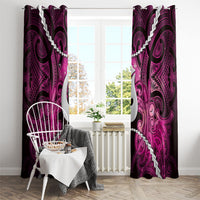 Maori Matariki Hei Matau Mawhero Window Curtain Maori Kowhaiwhai Pattern Galaxy