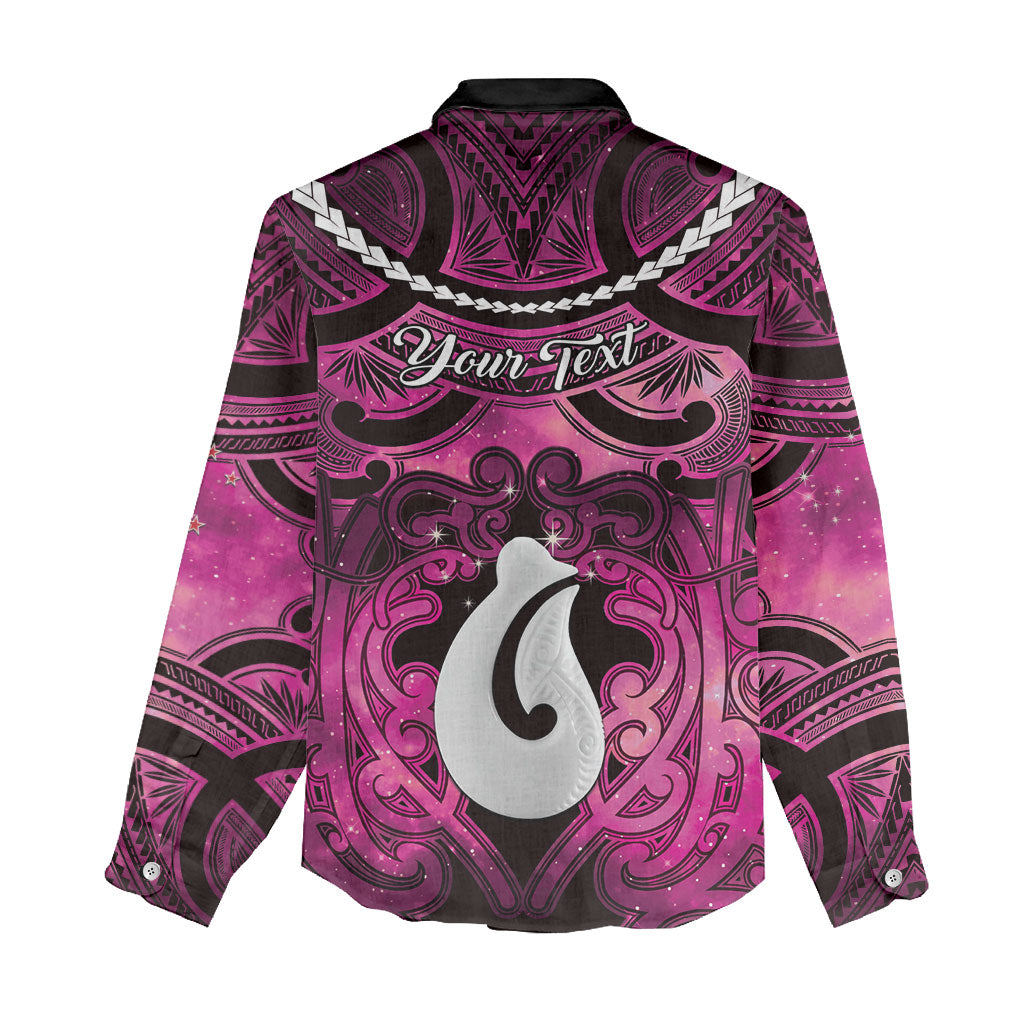 Personalised Maori Matariki Hei Matau Mawhero Women Casual Shirt Maori Kowhaiwhai Pattern Galaxy LT01 - Polynesian Pride