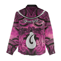 Personalised Maori Matariki Hei Matau Mawhero Women Casual Shirt Maori Kowhaiwhai Pattern Galaxy LT01 - Polynesian Pride