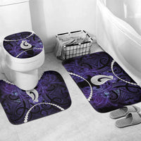 Maori Matariki Hei Matau Waiporoporo Bathroom Set Maori Kowhaiwhai Pattern Galaxy