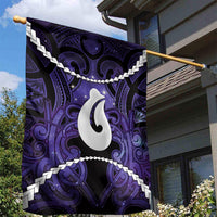 Maori Matariki Hei Matau Waiporoporo Garden Flag Maori Kowhaiwhai Pattern Galaxy