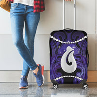 Maori Matariki Hei Matau Waiporoporo Luggage Cover Maori Kowhaiwhai Pattern Galaxy LT01 - Polynesian Pride
