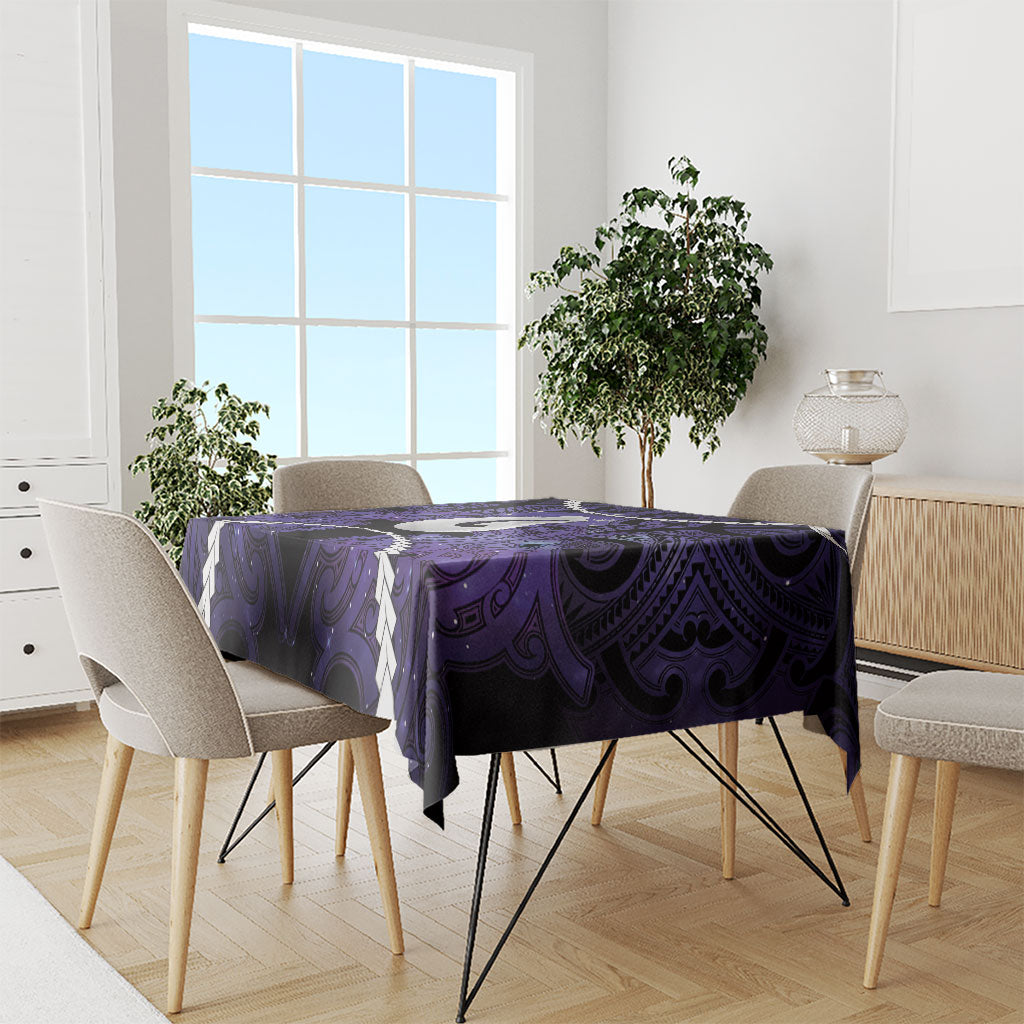 Maori Matariki Hei Matau Waiporoporo Tablecloth Maori Kowhaiwhai Pattern Galaxy