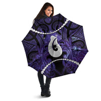 Maori Matariki Hei Matau Waiporoporo Umbrella Maori Kowhaiwhai Pattern Galaxy LT01 - Polynesian Pride