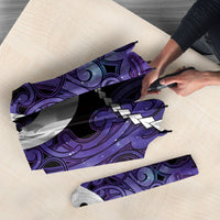 Maori Matariki Hei Matau Waiporoporo Umbrella Maori Kowhaiwhai Pattern Galaxy LT01 - Polynesian Pride