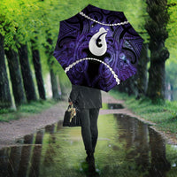 Maori Matariki Hei Matau Waiporoporo Umbrella Maori Kowhaiwhai Pattern Galaxy LT01 - Polynesian Pride