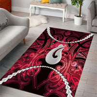 Maori Matariki Hei Matau Whero Area Rug Maori Kowhaiwhai Pattern Galaxy
