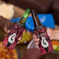 Personalised Maori Matariki Hei Matau Whero 4 in 1 Can Cooler Tumbler Maori Kowhaiwhai Pattern Galaxy LT01 - Polynesian Pride
