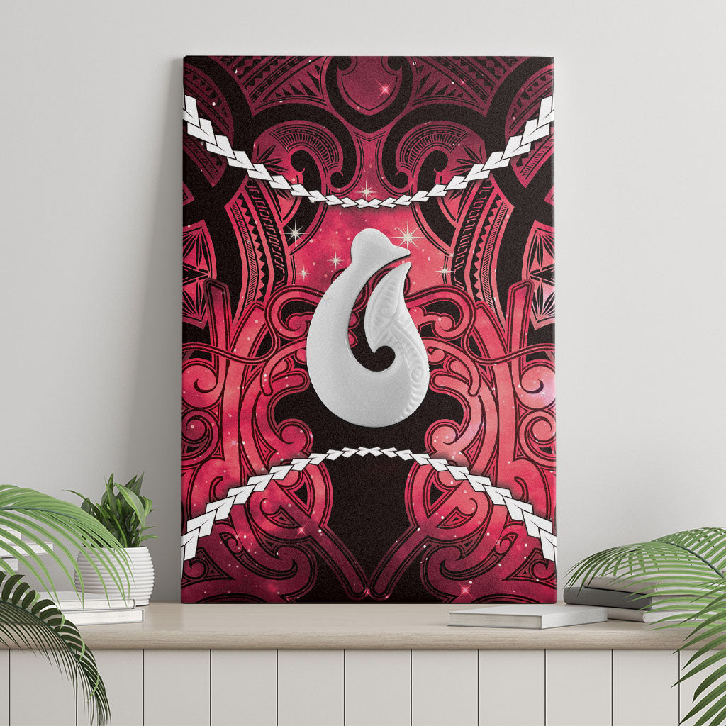 Maori Matariki Hei Matau Whero Canvas Wall Art Maori Kowhaiwhai Pattern Galaxy LT01 - Polynesian Pride