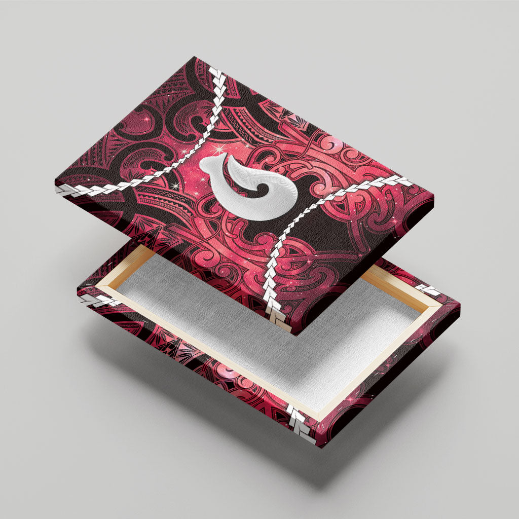Maori Matariki Hei Matau Whero Canvas Wall Art Maori Kowhaiwhai Pattern Galaxy LT01 - Polynesian Pride