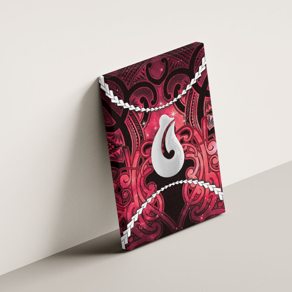 Maori Matariki Hei Matau Whero Canvas Wall Art Maori Kowhaiwhai Pattern Galaxy LT01 - Polynesian Pride