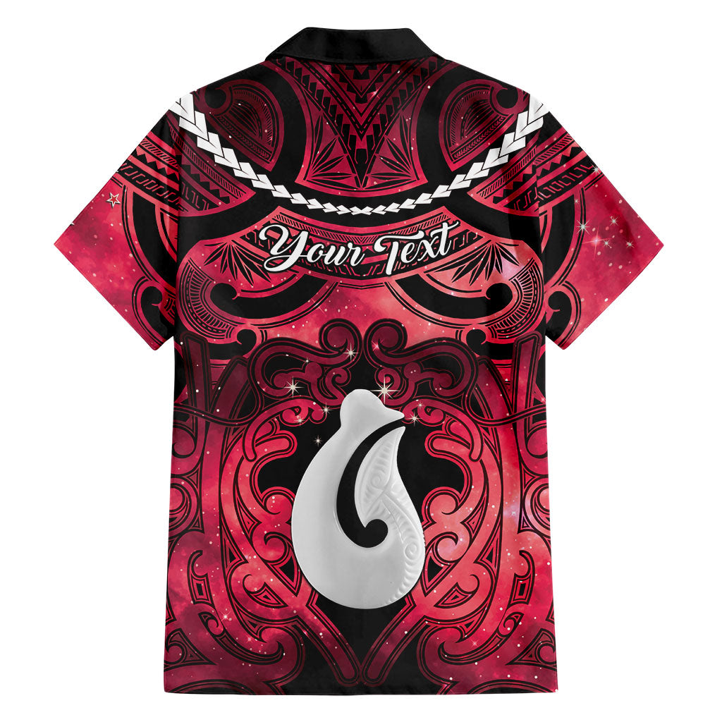 Personalised Maori Matariki Hei Matau Whero Family Matching Long Sleeve Bodycon Dress and Hawaiian Shirt Maori Kowhaiwhai Pattern Galaxy LT01 - Polynesian Pride
