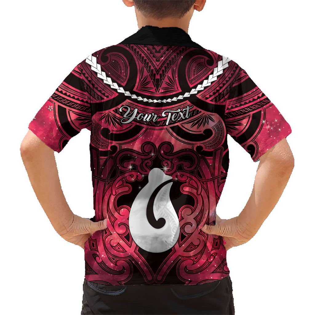 Personalised Maori Matariki Hei Matau Whero Family Matching Mermaid Dress and Hawaiian Shirt Maori Kowhaiwhai Pattern Galaxy LT01 - Polynesian Pride