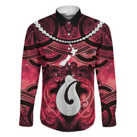 Personalised Maori Matariki Hei Matau Whero Family Matching Puletasi and Hawaiian Shirt Maori Kowhaiwhai Pattern Galaxy