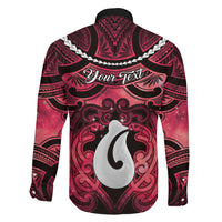 Personalised Maori Matariki Hei Matau Whero Family Matching Summer Maxi Dress and Hawaiian Shirt Maori Kowhaiwhai Pattern Galaxy LT01 - Polynesian Pride